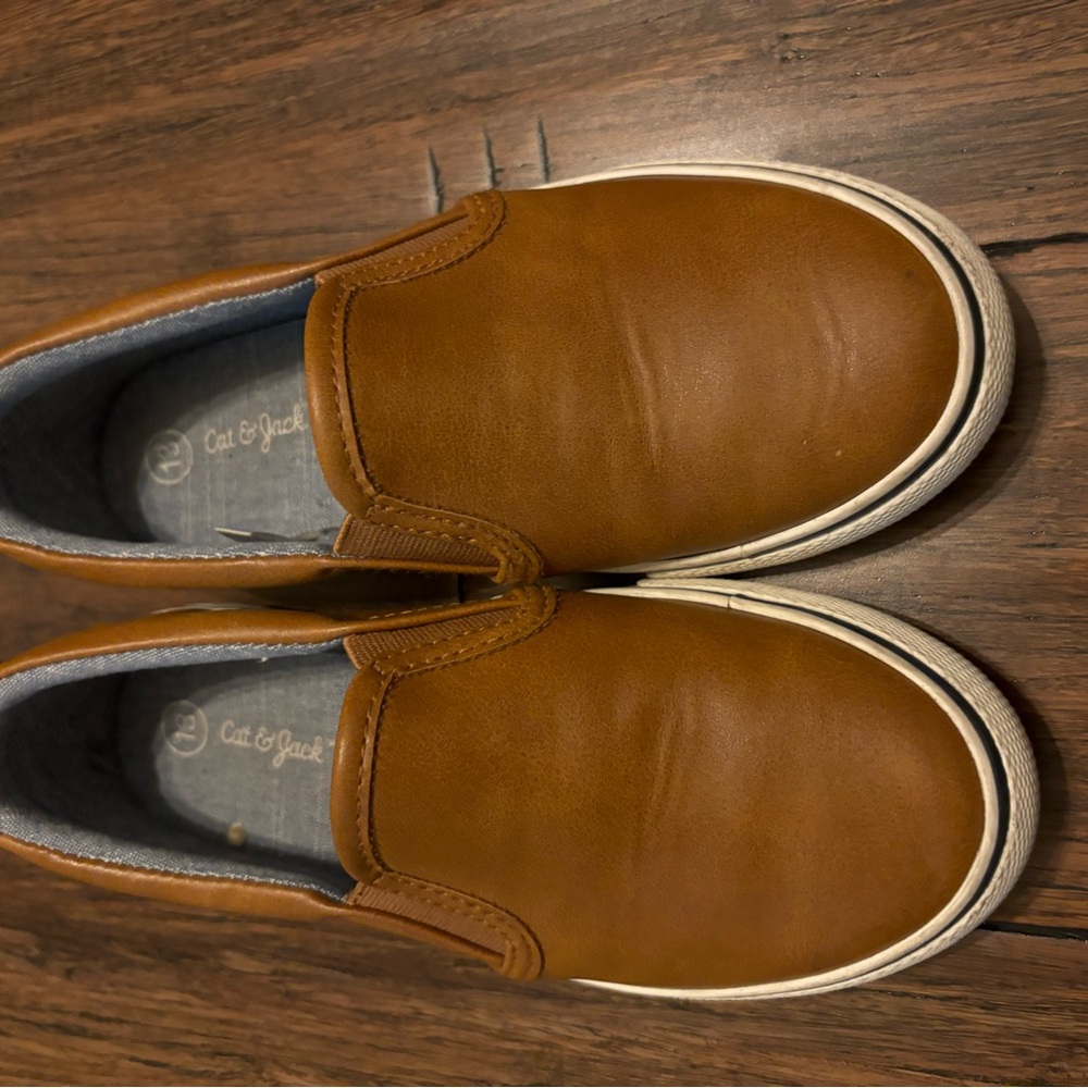 Cat & Jack boy’s Tan Slip-On Loafers